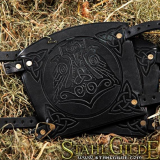 Leather Cuffs Thor's Hammer Mjolnir Vikings Celtic design